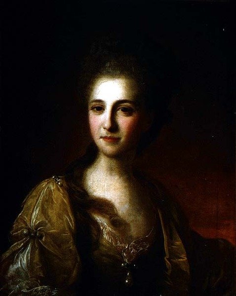 Tuntemattoman naisen muotokuva, n. 1770 (öljy kankaalle) tekijältä Fedor Stepanovich Rokotov