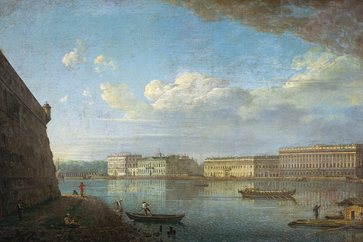 Palatsin pengerrys Pietari-Paavalin linnoituksesta katsottuna, 1794 tekijältä Fedor Yakovlevich Alekseev