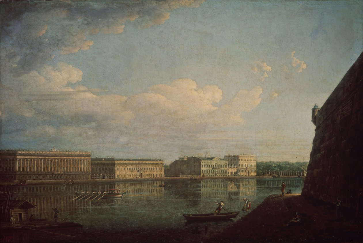 Palatsin pengerrys Pietari-Paavalin linnoituksesta katsottuna, 1794 tekijältä Fedor Yakovlevich Alekseev