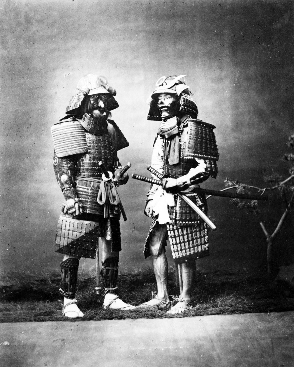 Samurai, noin 1860-80 tekijältä Felice Beato