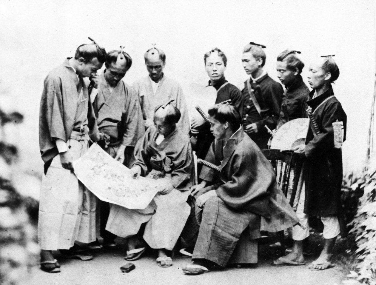Samurai, noin 1868 tekijältä Felice Beato