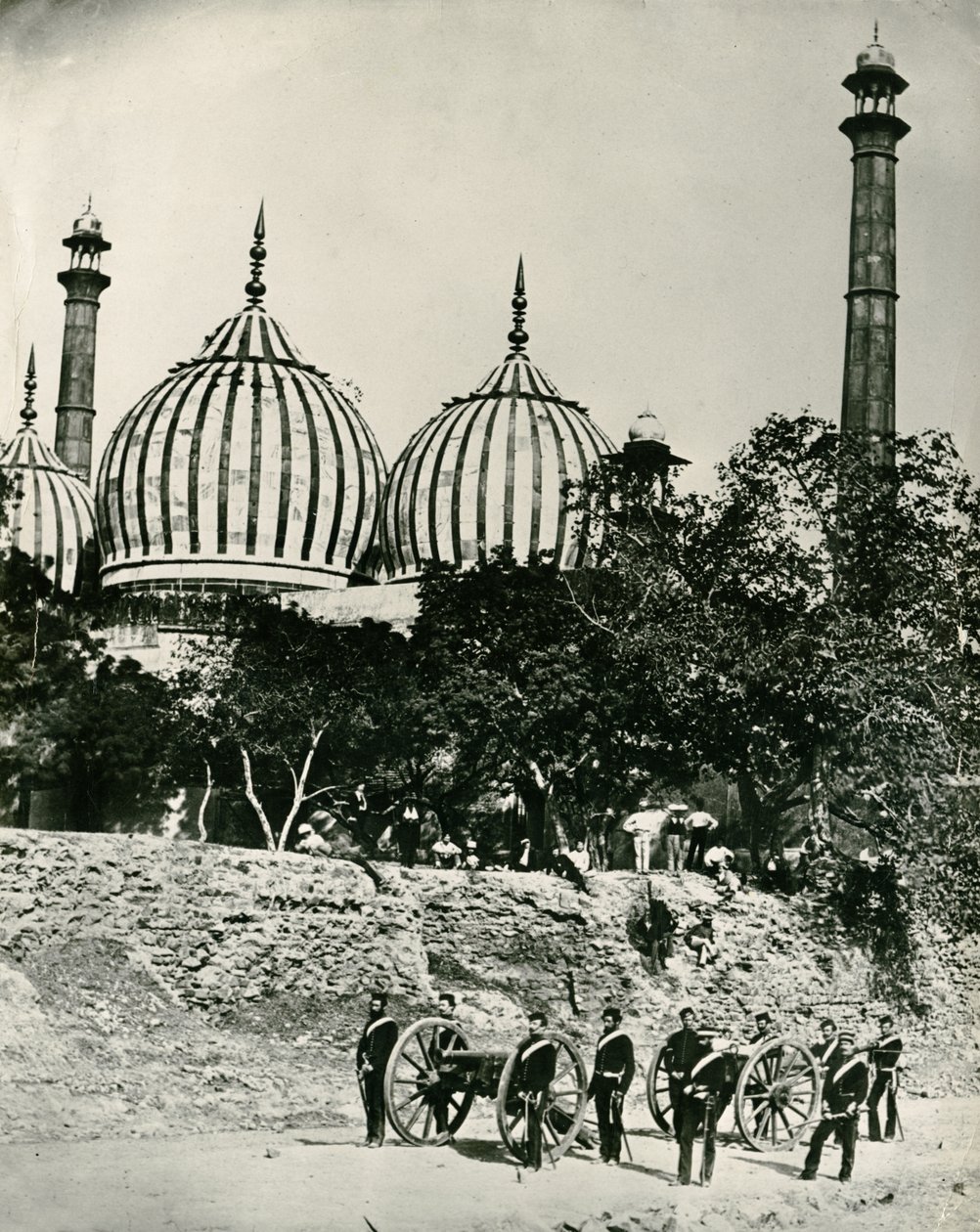 Zinat-ul-masjid, Delhi, n. 1858 tekijältä Felice Beato