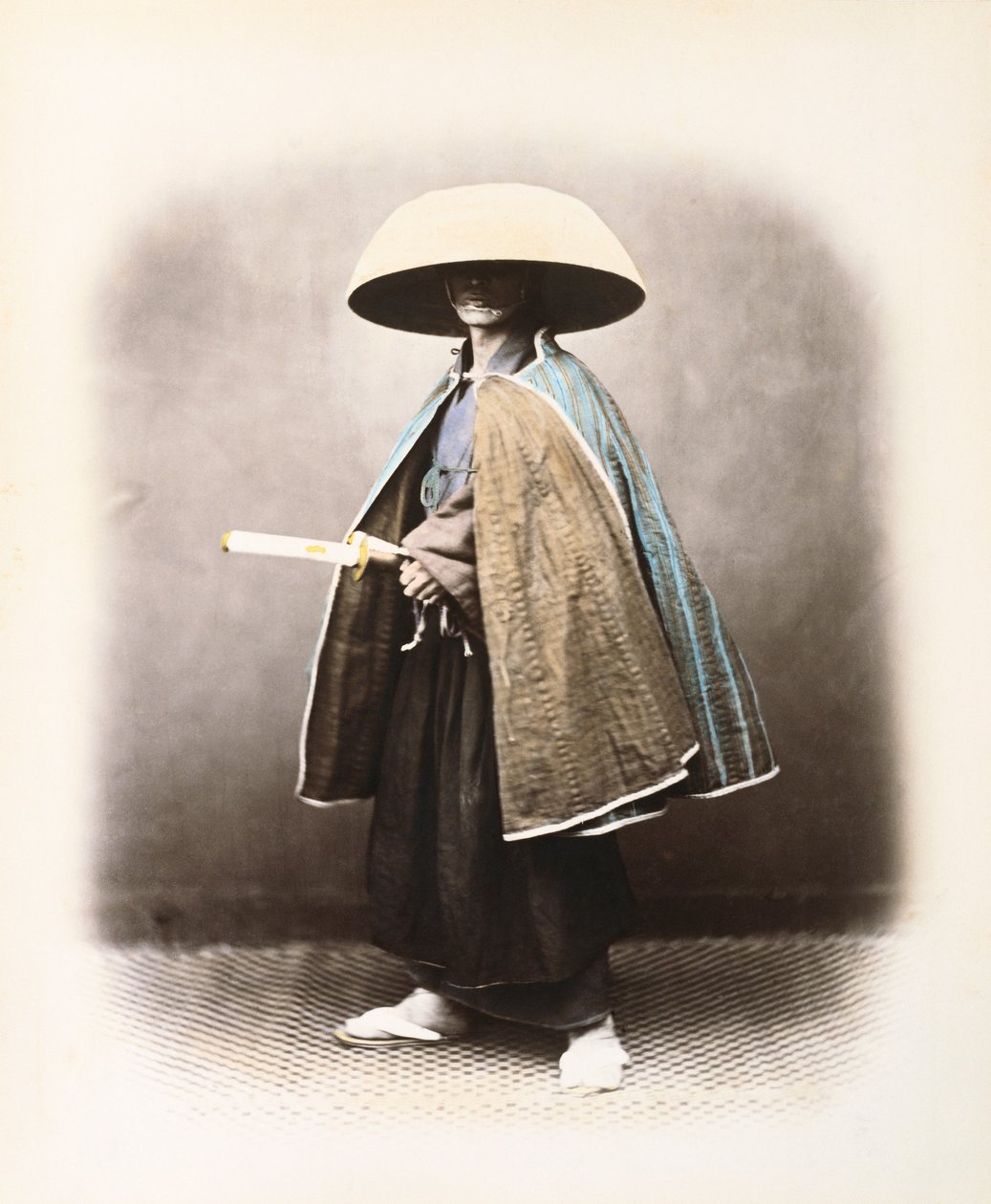 Japanilainen samurai perinteisissä puvuissa, n. 1868 tekijältä Felice Beato