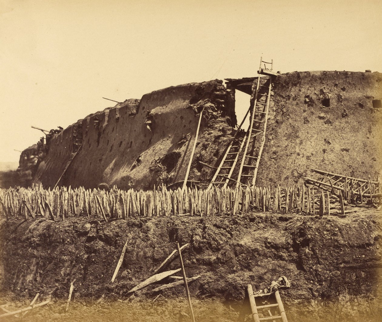 Kulma, johon ranskalainen tuli, 21. elokuuta 1860 tekijältä Felice Beato