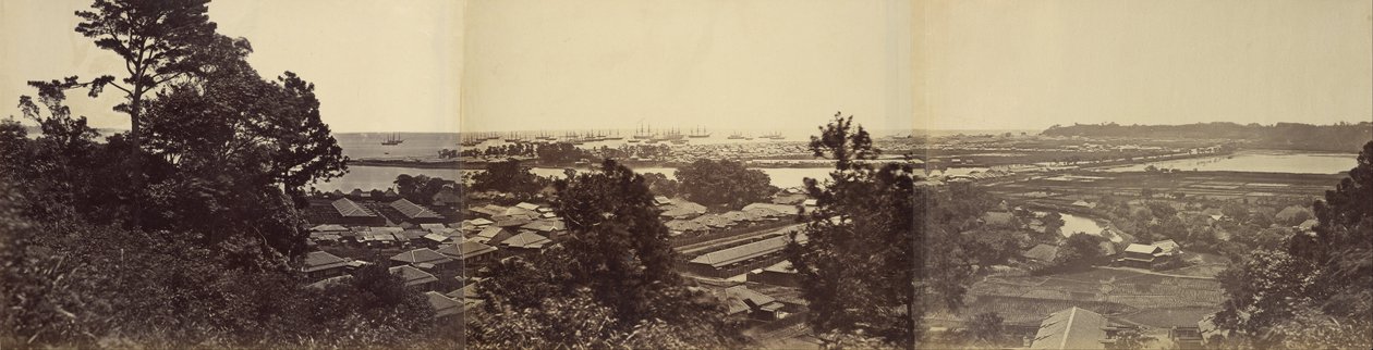 Panorama, Yokohama Governors Hilliltä tekijältä Felice Beato