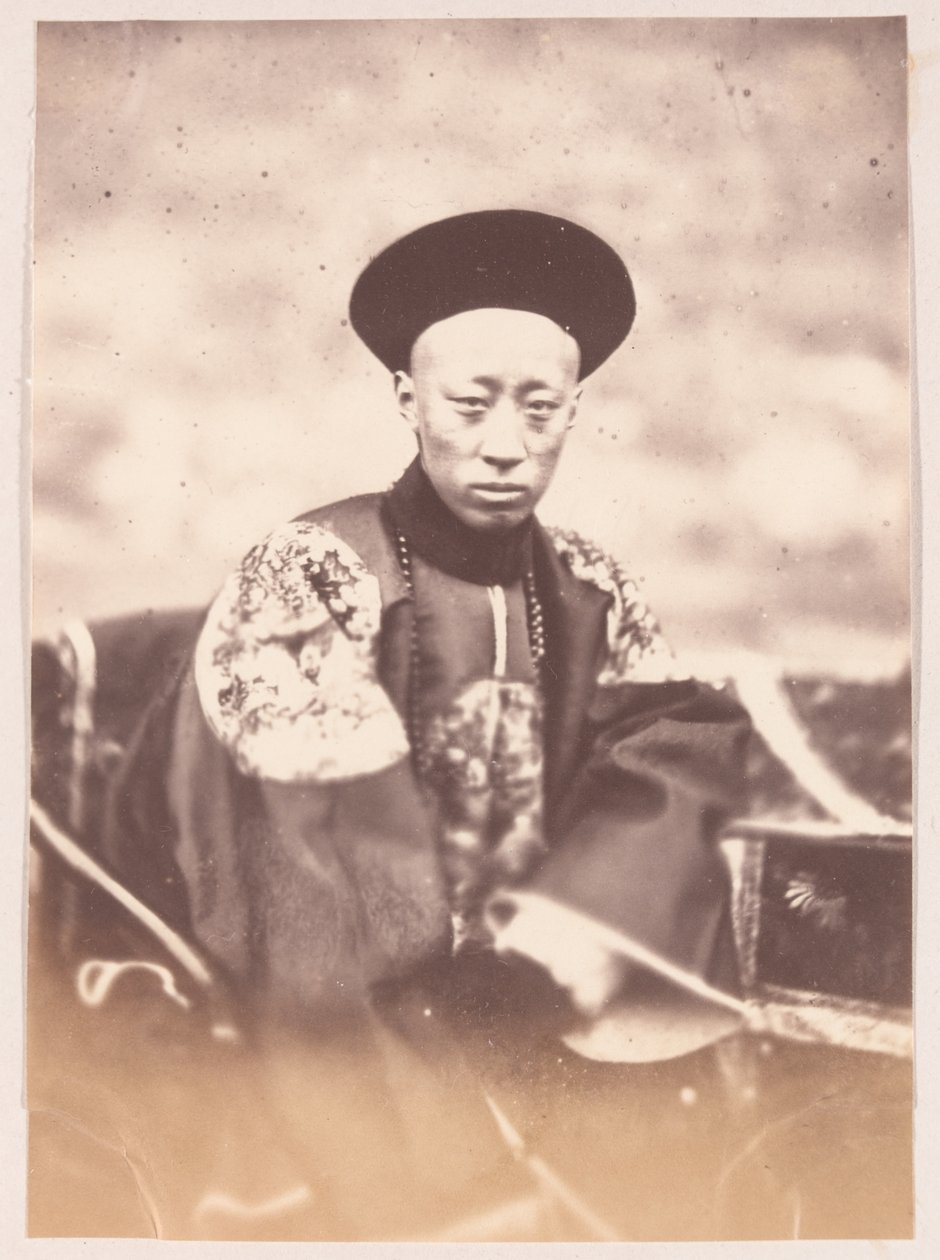 Prinssi Gong Q Kiinan netissä, 1860 tekijältä Felice Beato