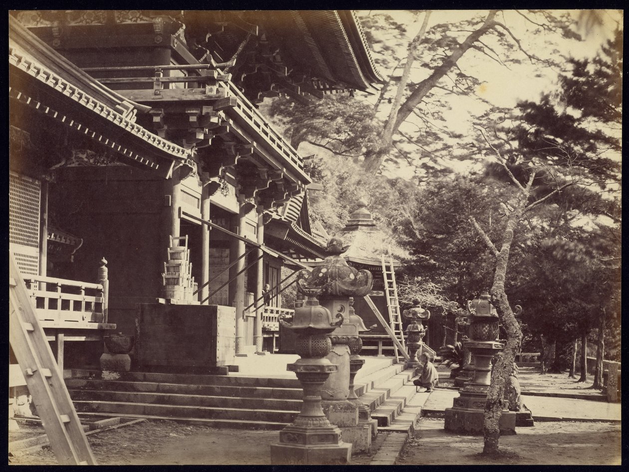 Hatchimanin temppeli, Kamakura tekijältä Felice Beato