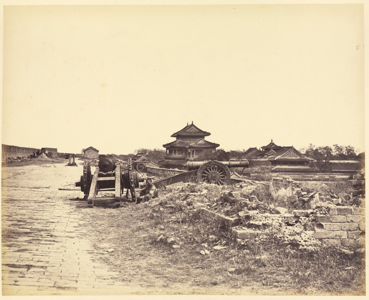 Pekingin muurin huippu tekijältä Felice Beato
