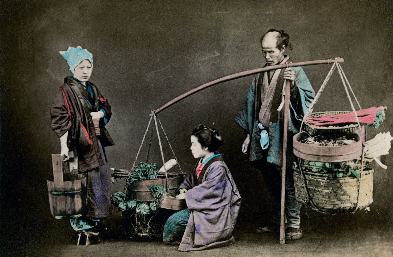 Vihannesvilja, Japani, 1882 tekijältä Felice Beato