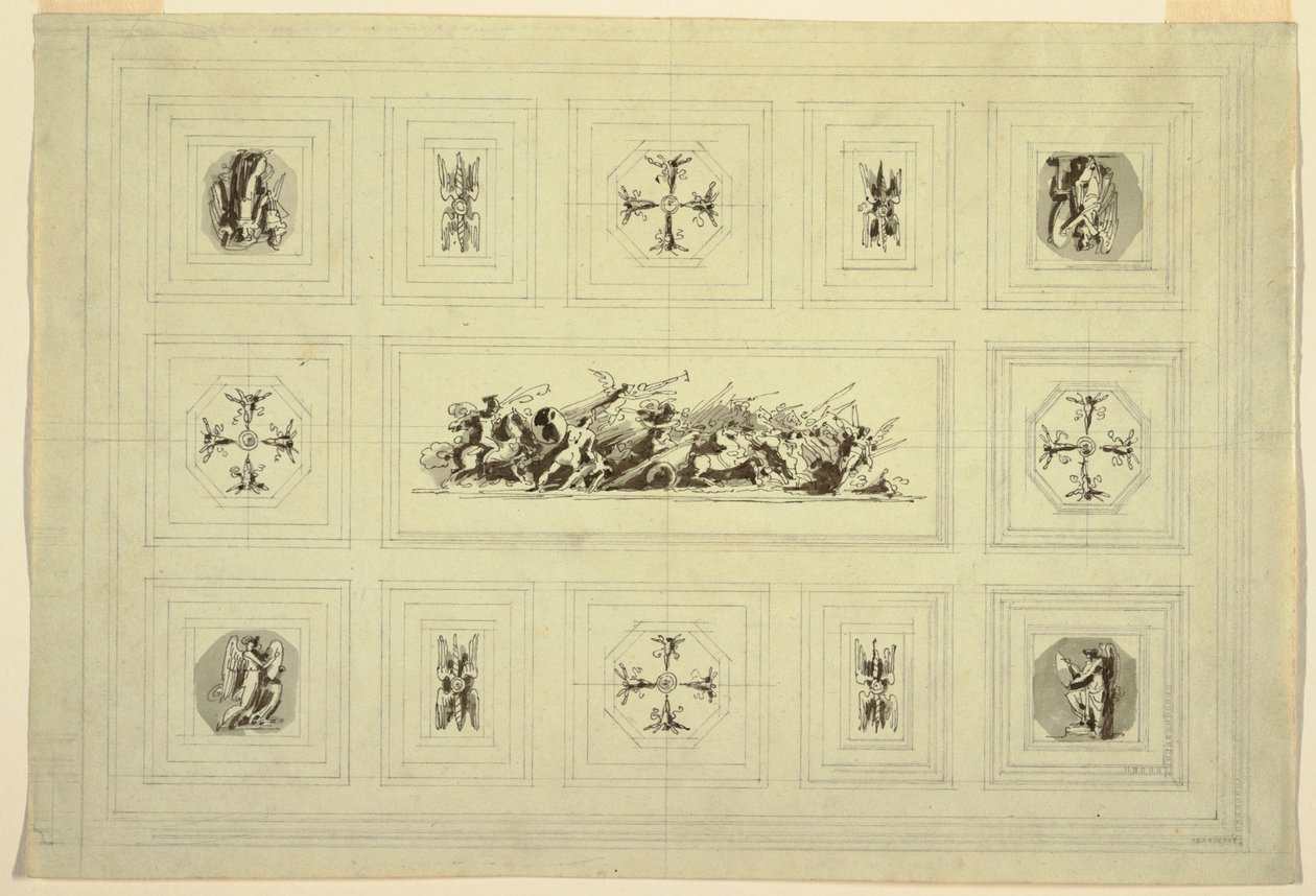 Sodalle omistettu kattokaappi, Palazzo Quirinale, Rooma tekijältä Felice Giani