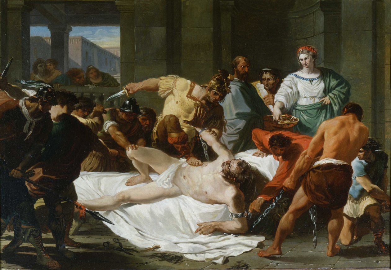 Delilahin petos ja filistealaisten vangitseminen Simsons, 1784 tekijältä Felice Giani