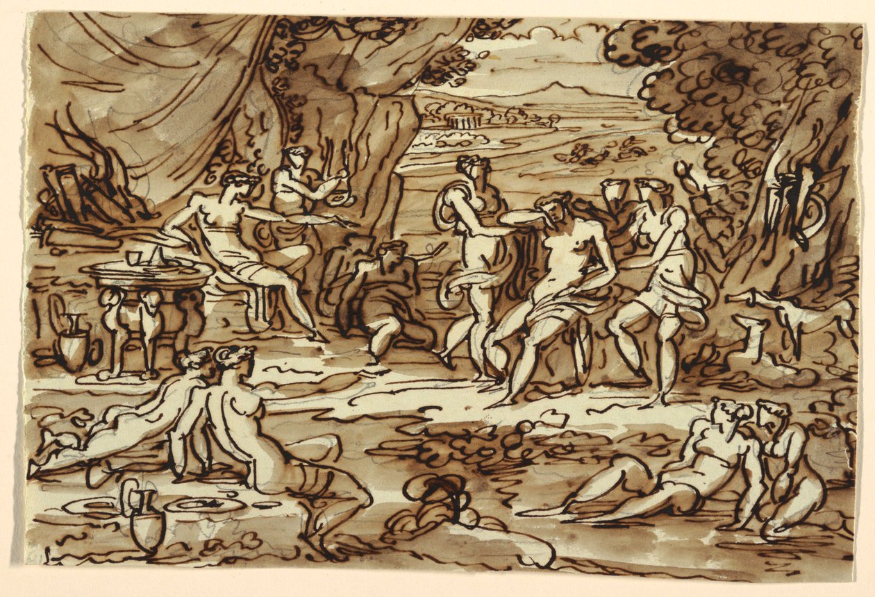 Diana ja Callisto, Ruokasali, Palazzo Rasponi, Ravenna tekijältä Felice Giani