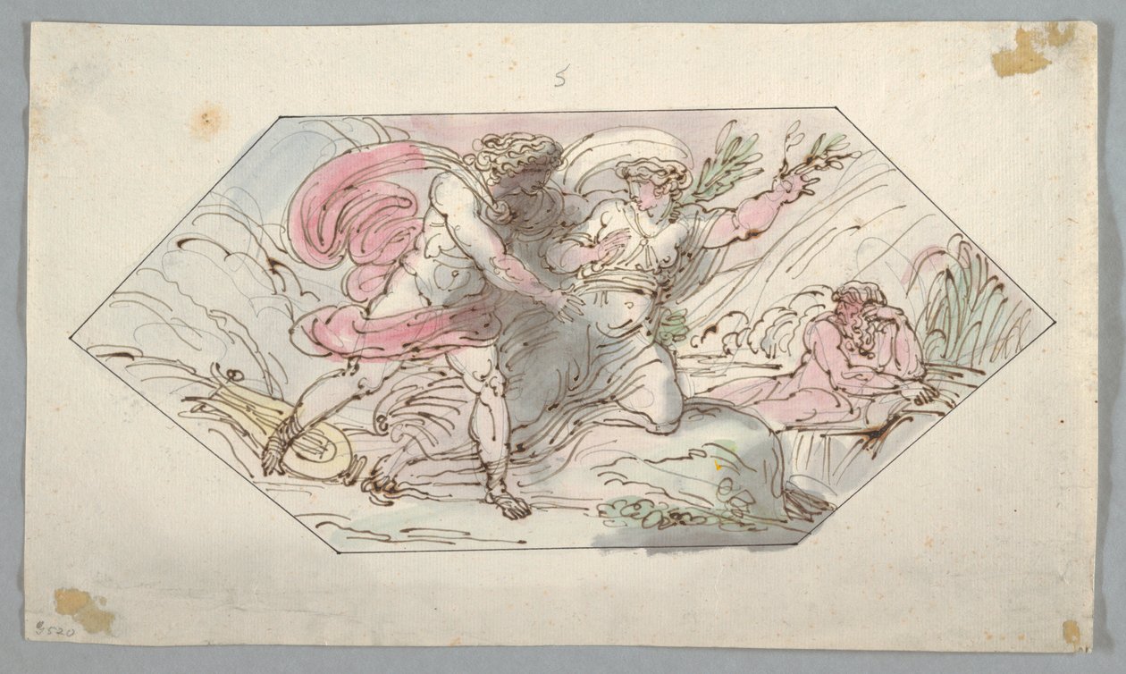 Piirros, Apollo ja Daphne, 1796-98 tekijältä Felice Giani