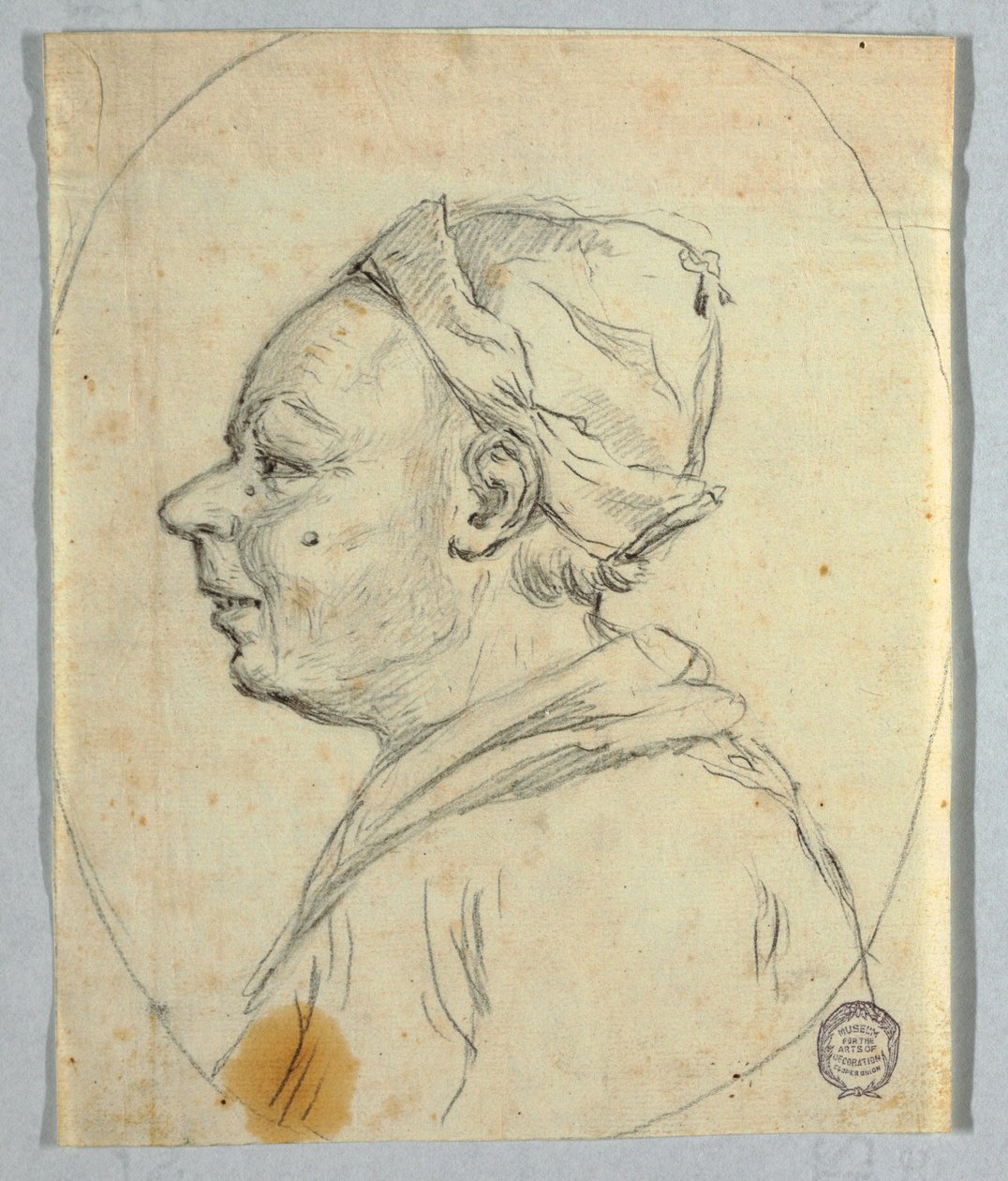 Piirustus, Miehen muotokuva, n. 1820 tekijältä Felice Giani