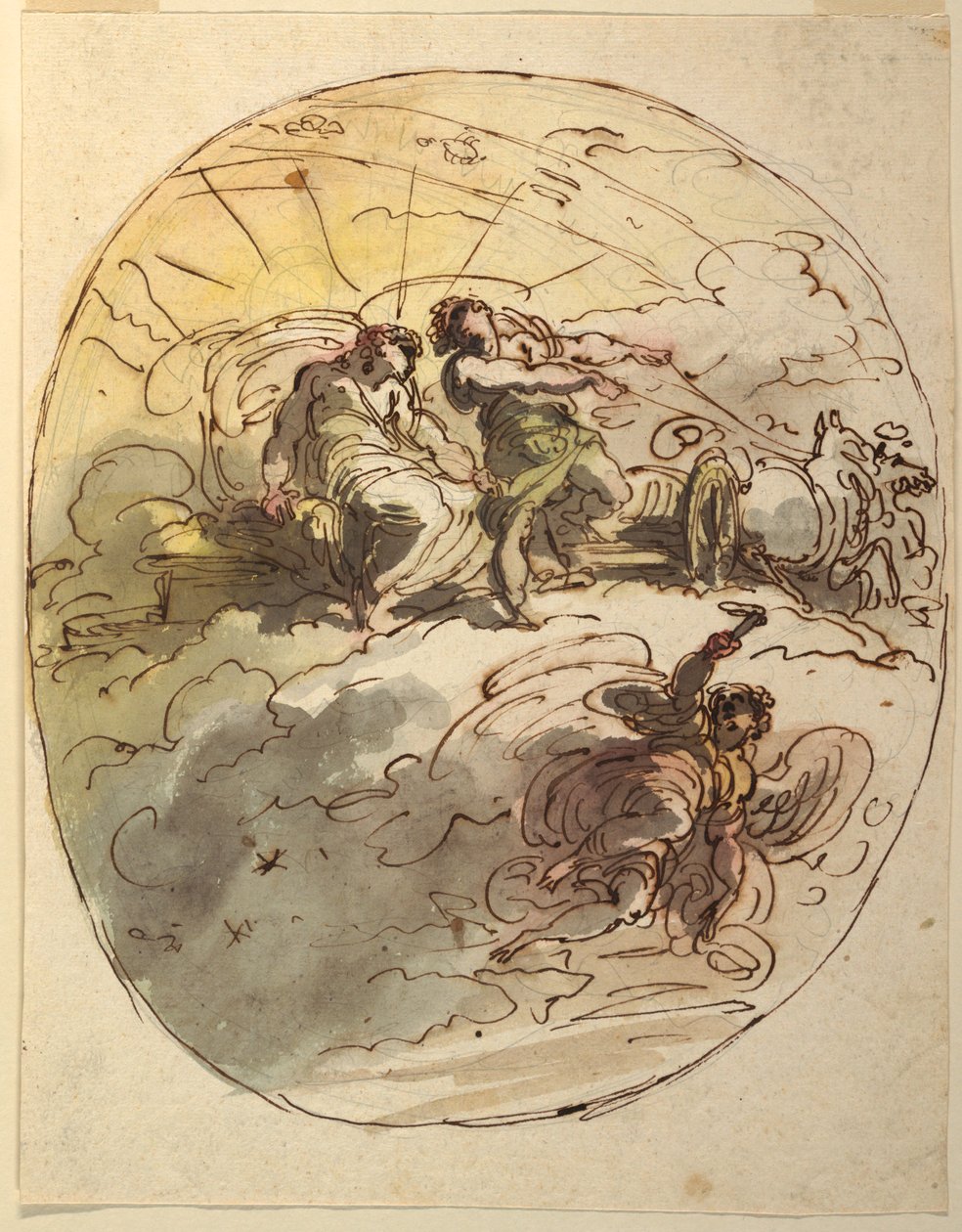 Phaeton Bidding Apollon jäähyväiset tekijältä Felice Giani