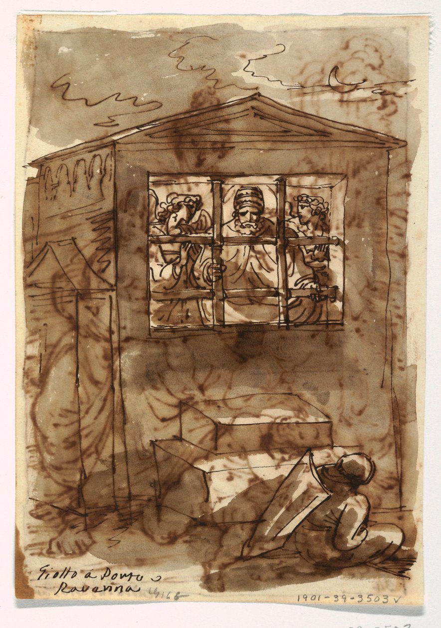 Luonnoslehti Folio, paavi Sixtus II ja diakoni tekijältä Felice Giani