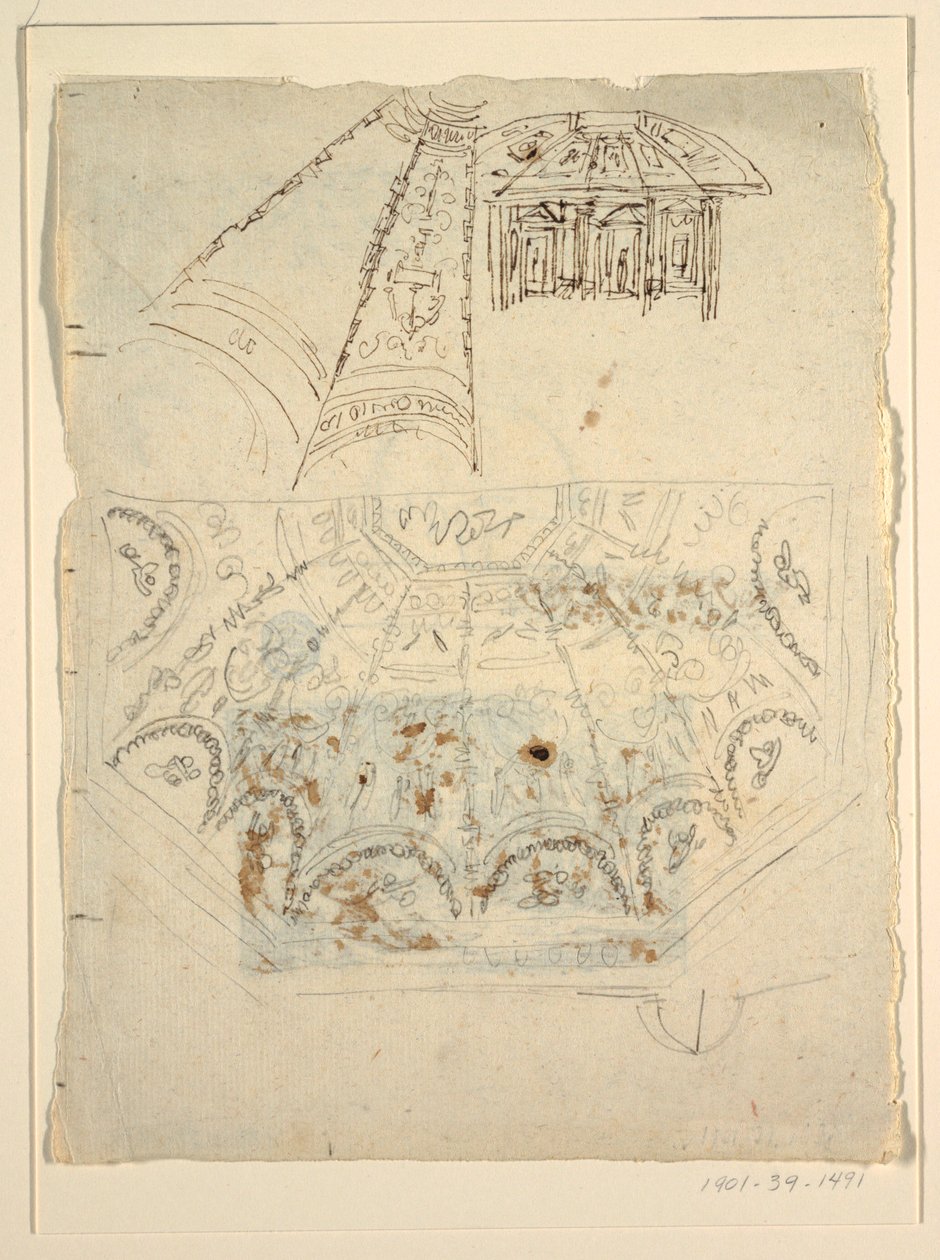 Tutkimus Apollo-huoneeseen, Palazzo Milzetti, Faenza tekijältä Felice Giani