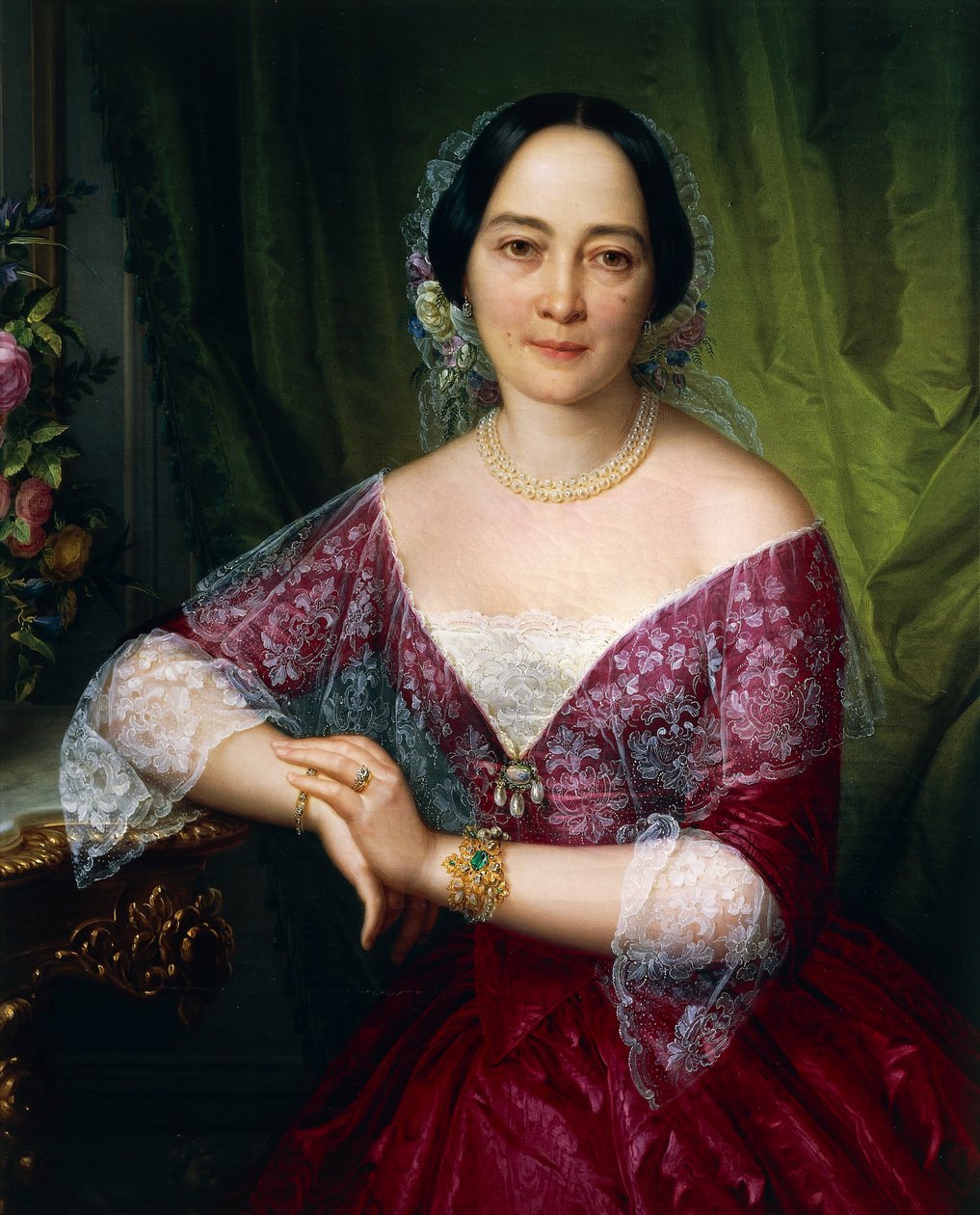 Felice Schiavonin muotokuva Anne Opulichista, öljy kankaalle tekijältä Felice Schiavoni
