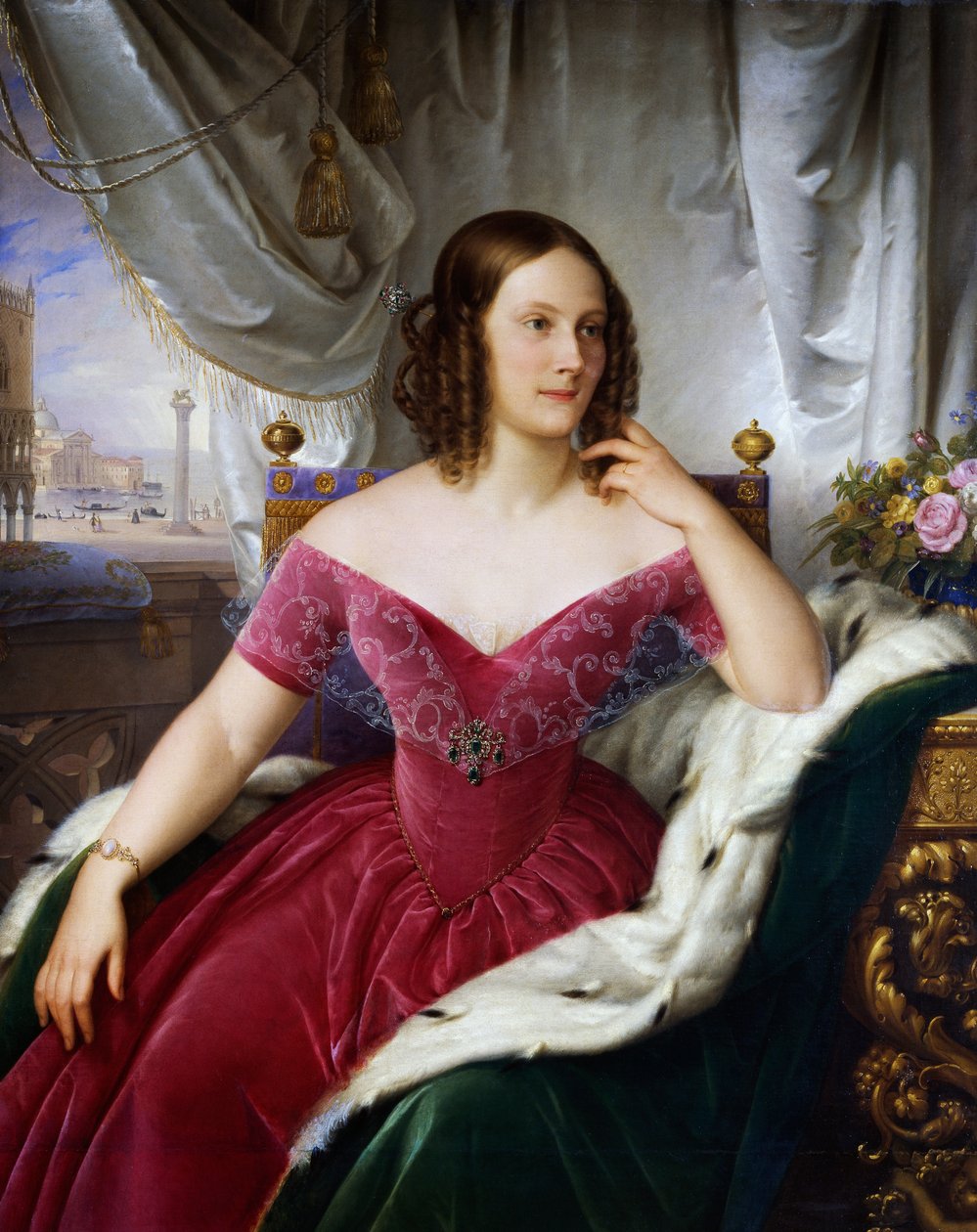 Muotokuva Marie Friederike Charlotte von Wurttembergistä (Stoccarda tekijältä Felice Schiavoni