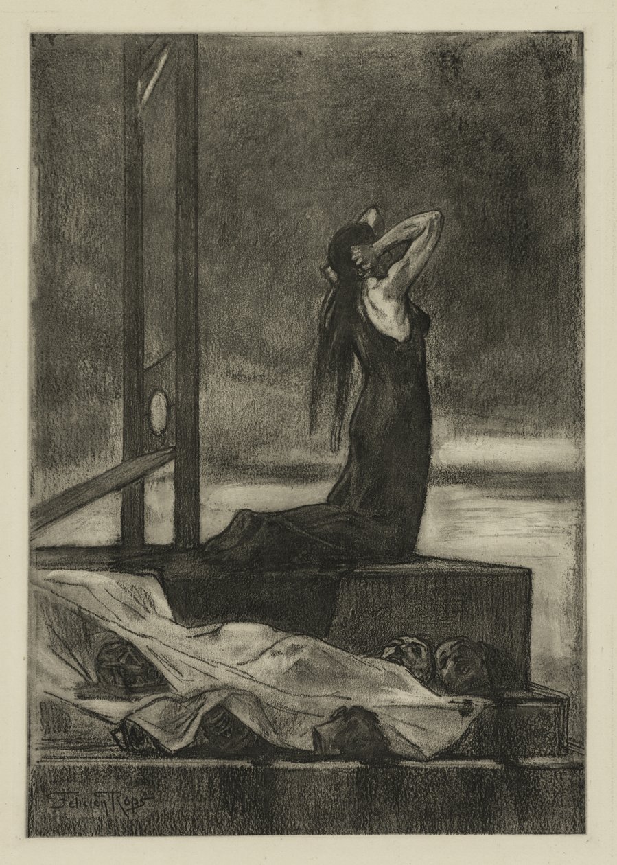 Kuolemanrangaistus: Kuoleman tuska (Todesstrafe: La peine de mort) tekijältä Félicien Rops