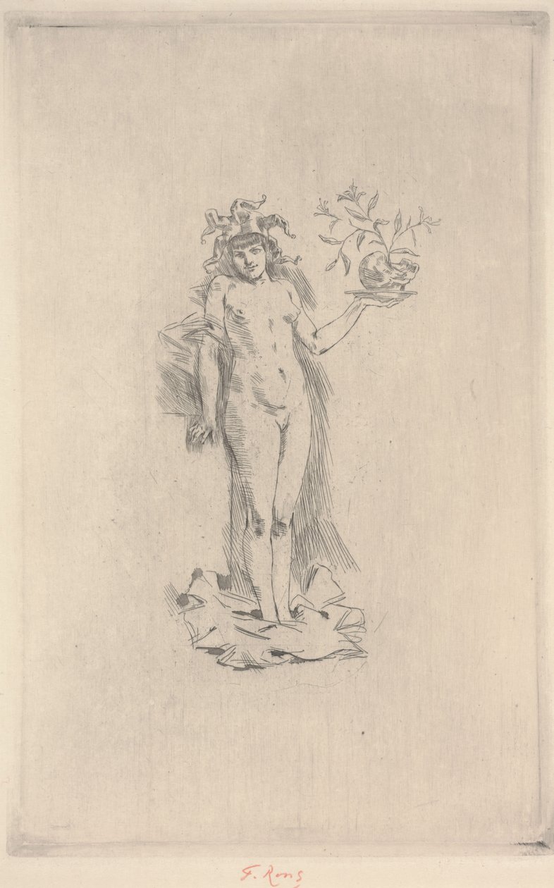 Dance Folie (etsaus) tekijältä Félicien Rops