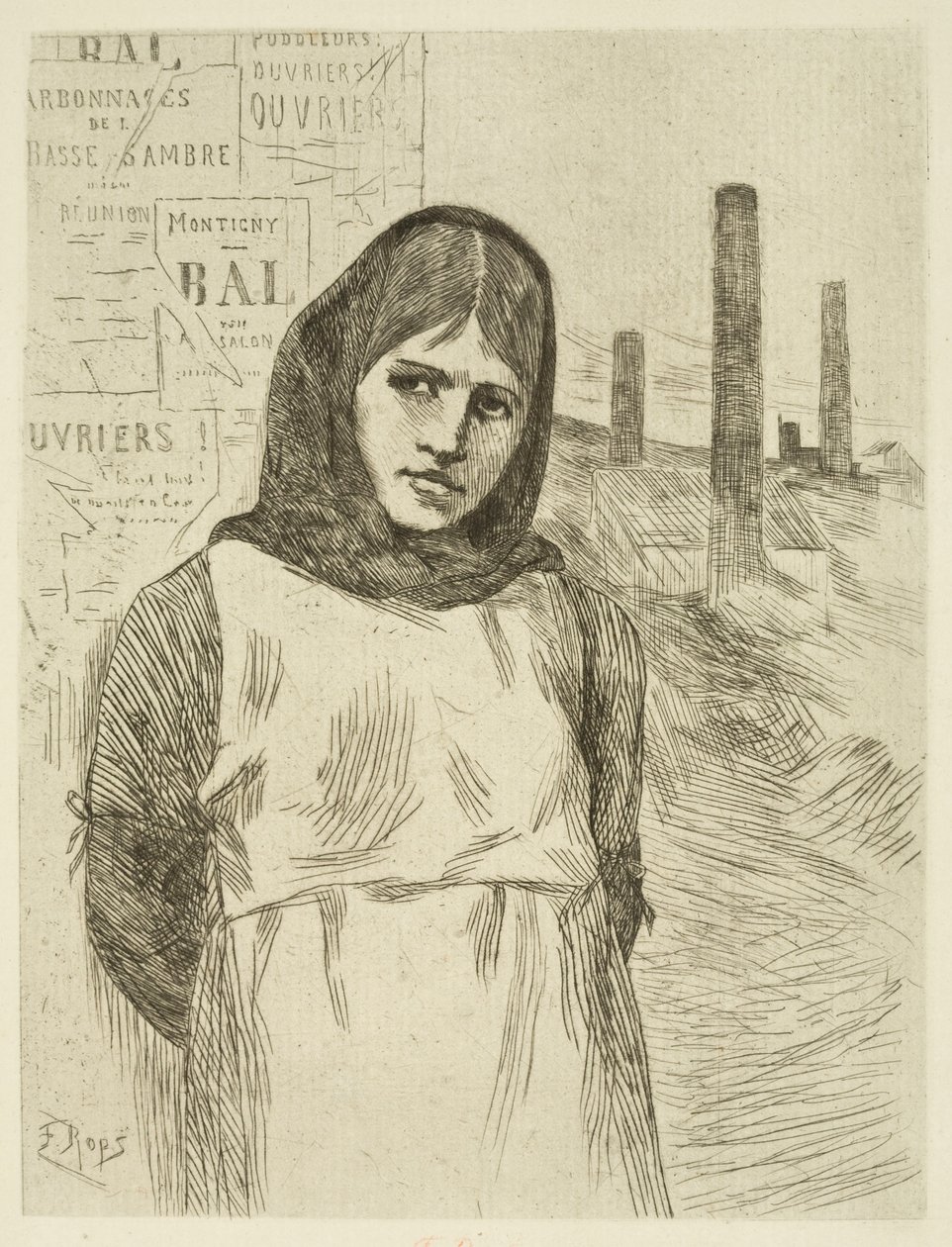 Lakko (Hiilenpolttajatar) tekijältä Félicien Rops