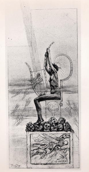 Suuri Lyyra, Stephane Mallarmen (1842-98) runojen etukappale tekijältä Félicien Rops