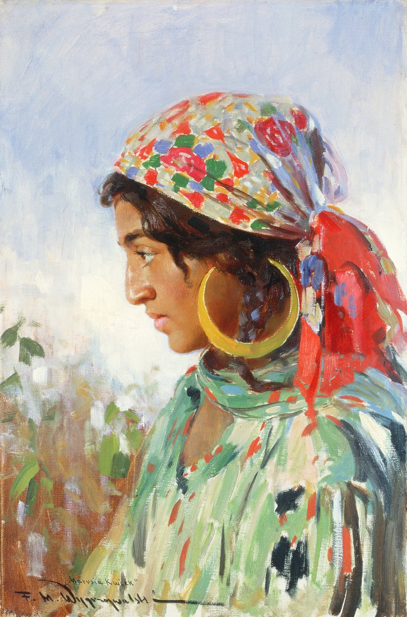 Gipsy Girl, Marusia Kwiek, n. 1920 tekijältä Feliks Michal Wygrzywalski