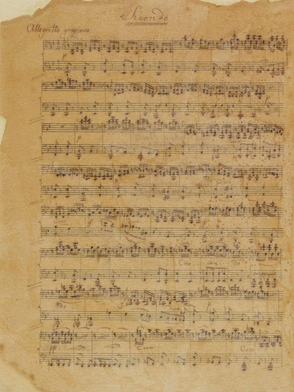 Laulu ilman sanoja pianolle neljä kättä tekijältä Felix Bartholdy Mendelssohn