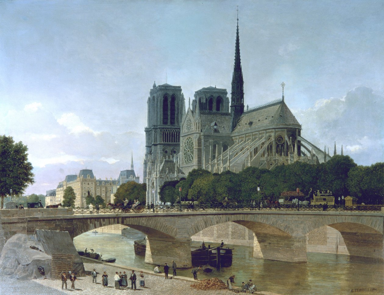 Notre Dame, Pariisi, 1884 tekijältä Felix Benoist