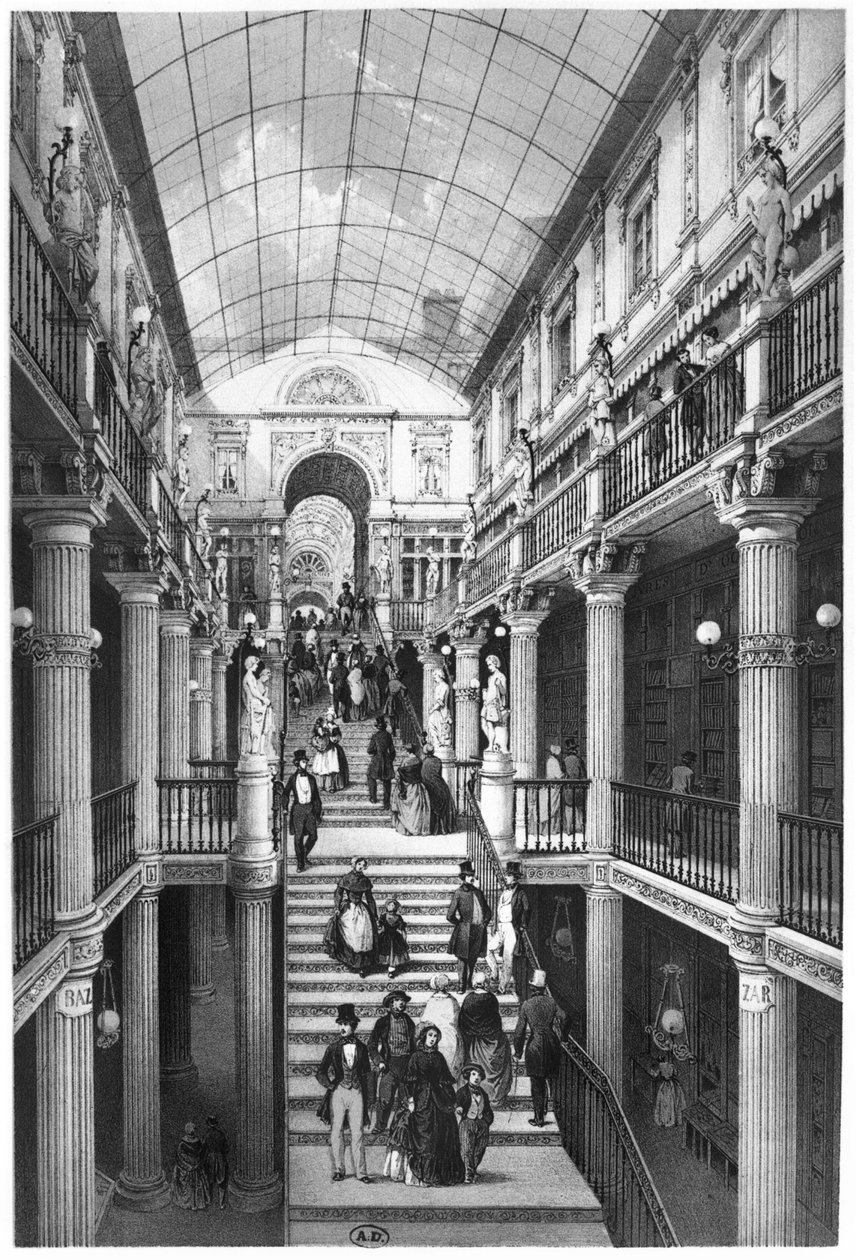 Passage Pommeraye, Nantes, 1841 tekijältä Felix Benoist