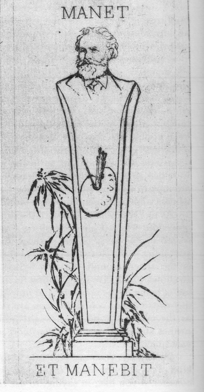 Manet et Manebit, Exlibris de Edouard Manetn tekijältä Felix Bracquemond