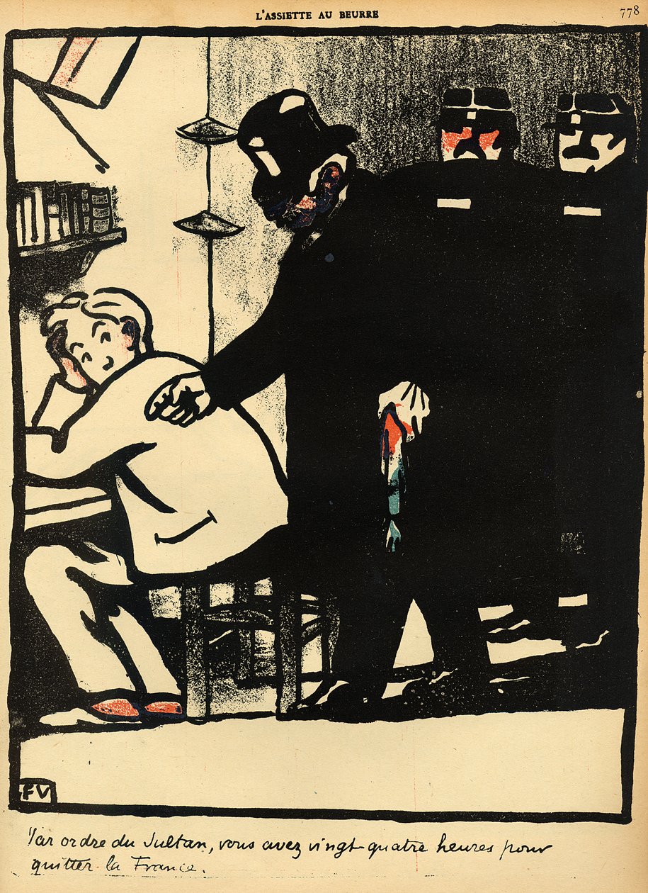 Vanki karkotetaan 1. maaliskuuta 1902 julkaistusta "Rikokset ja rangaistukset" -lehden erikoispainoksesta "L