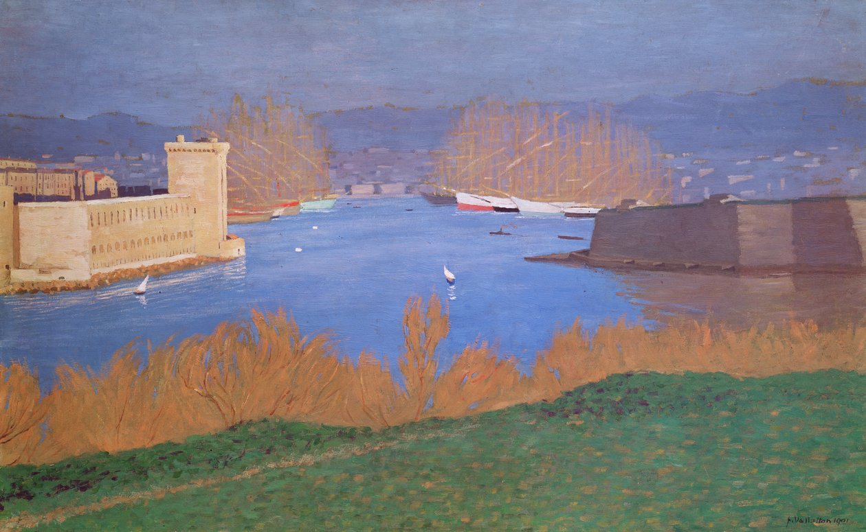 Marseillen satama, 1901 tekijältä Felix Edouard Vallotton