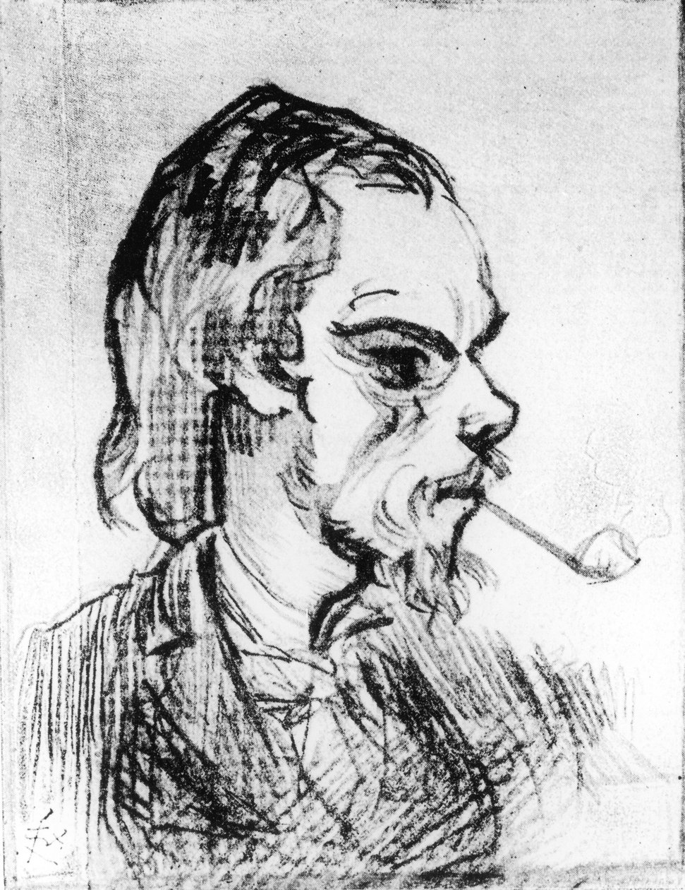 Muotokuva Paul Verlainesta 25-vuotiaasta 1869 (hiili) tekijältä Felix Regamey