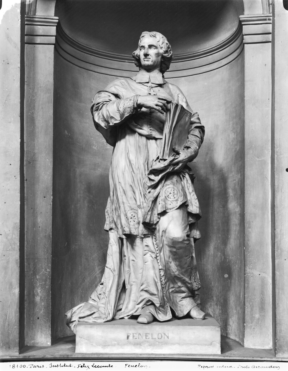 Francois de Salignac de La Mothe-Fenelon (1651-1715) 1777 (marmori) (bw kuva) tekijältä Felix Lecomte