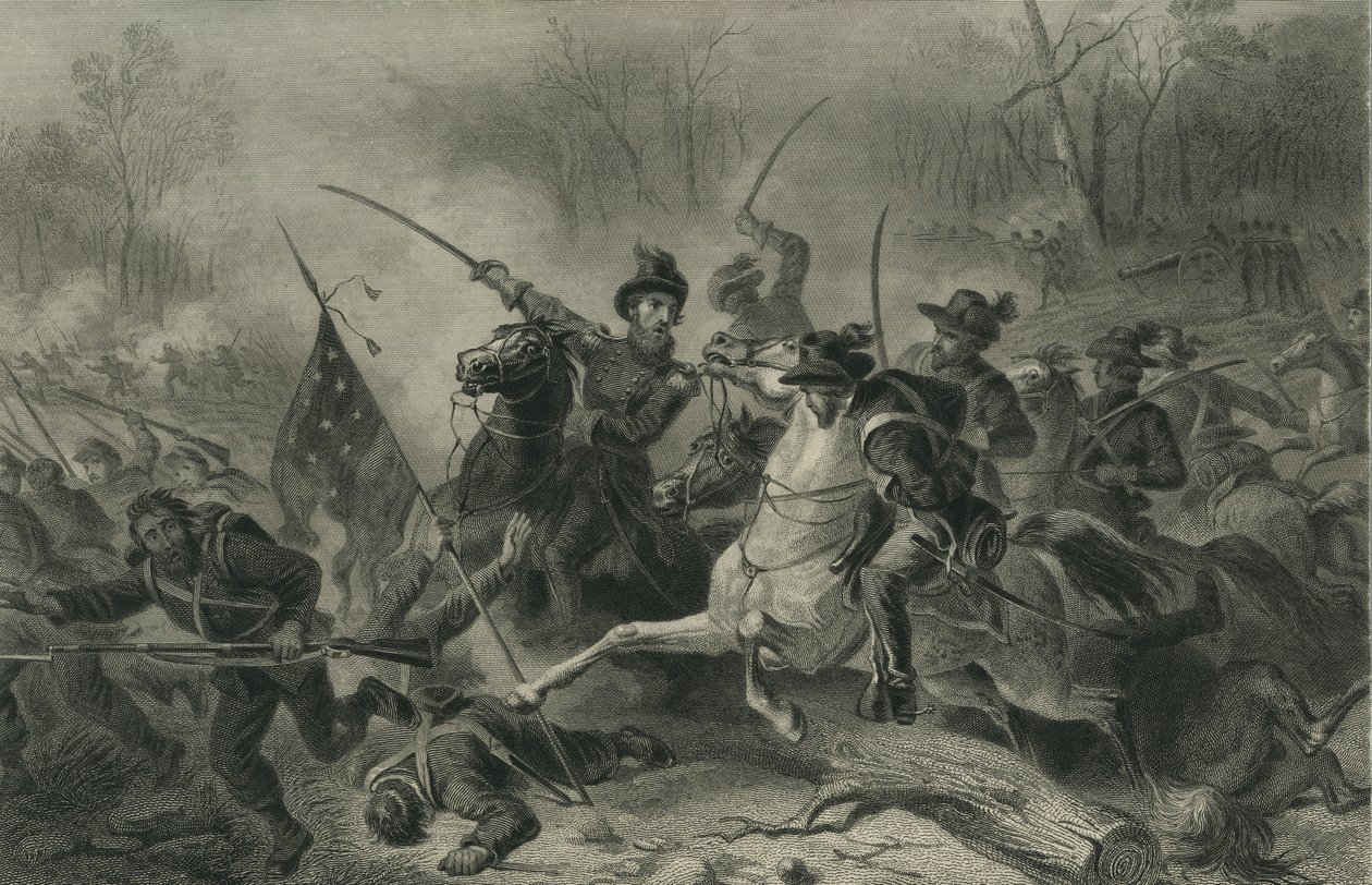 Shilohin taistelu, Tennessee, noin 1862 tekijältä Felix Octavius Carr Darley