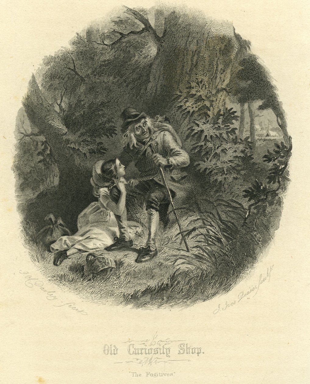 Old Curiosity Shop: Joseph Ives Peasen (1809-83) kaiverrus, 1868. tekijältä Felix Octavius Carr Darley