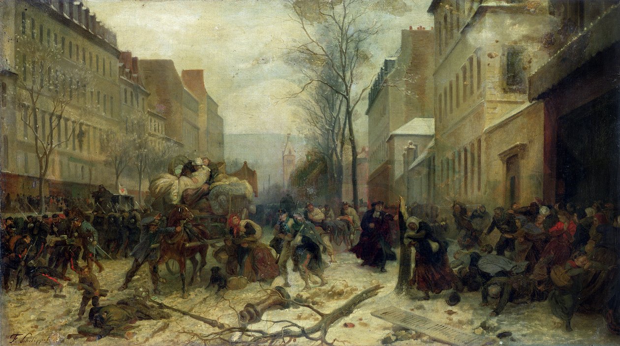 Pariisin pommitus vuonna 1871 tekijältä Felix Philippoteaux
