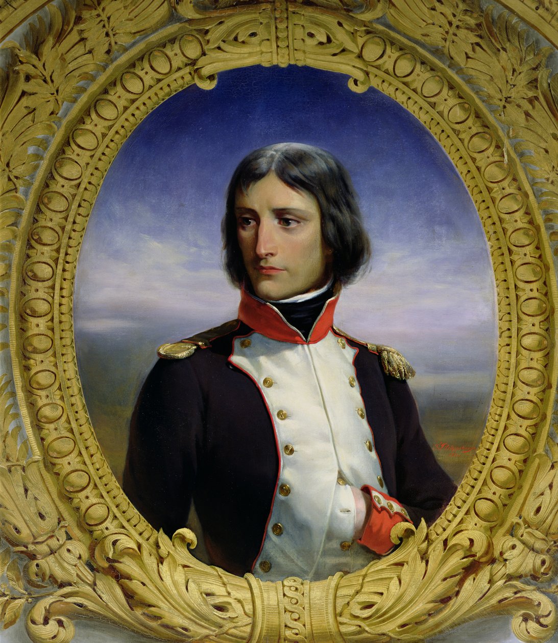 Napoleon Bonaparte (1769-1821) Korsikan 1. pataljoonan everstiluutnanttina, 1834 tekijältä Felix Philippoteaux