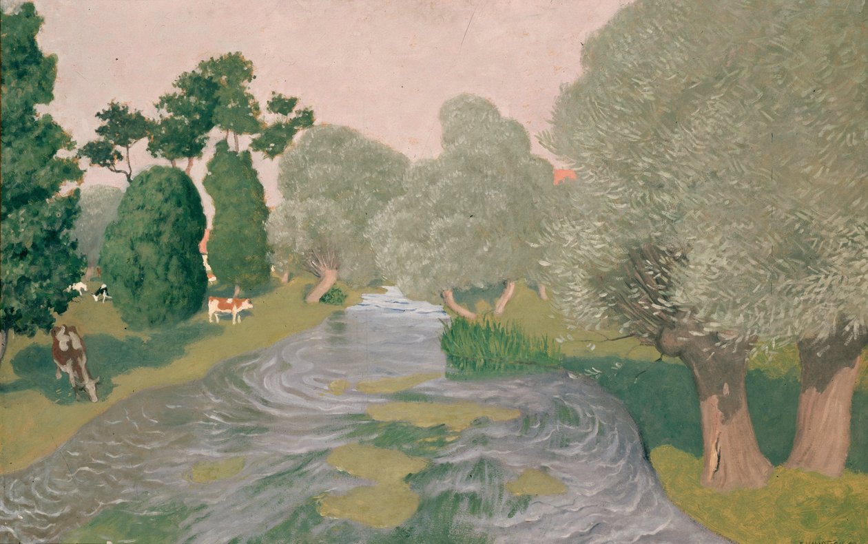Maisema. Arques-la-Bataille tekijältä Felix Edouard Vallotton