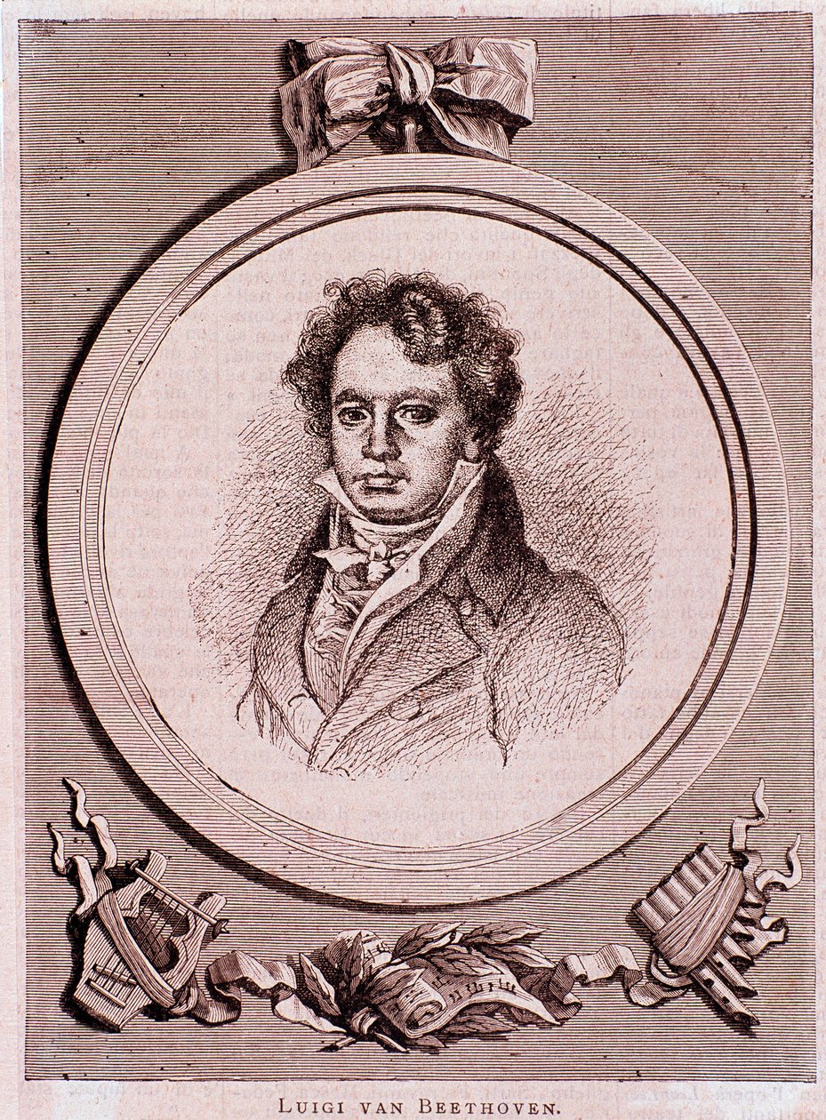 Muotokuva saksalaisesta säveltäjästä Ludwig van Beethovenista tekijältä Felix Auguste Clement