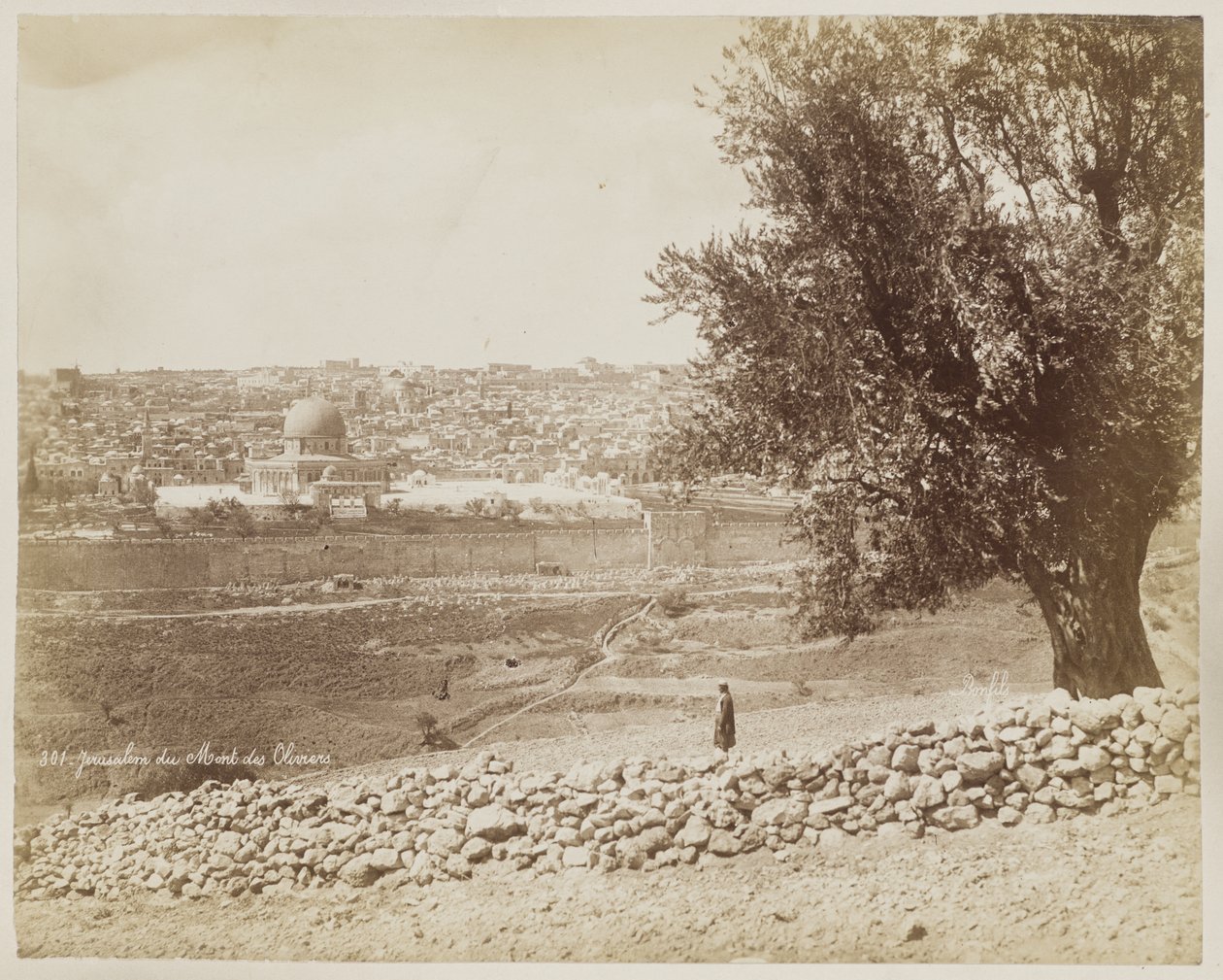 Jerusalem, Öljymäeltä #301 tekijältä Félix Bonfils