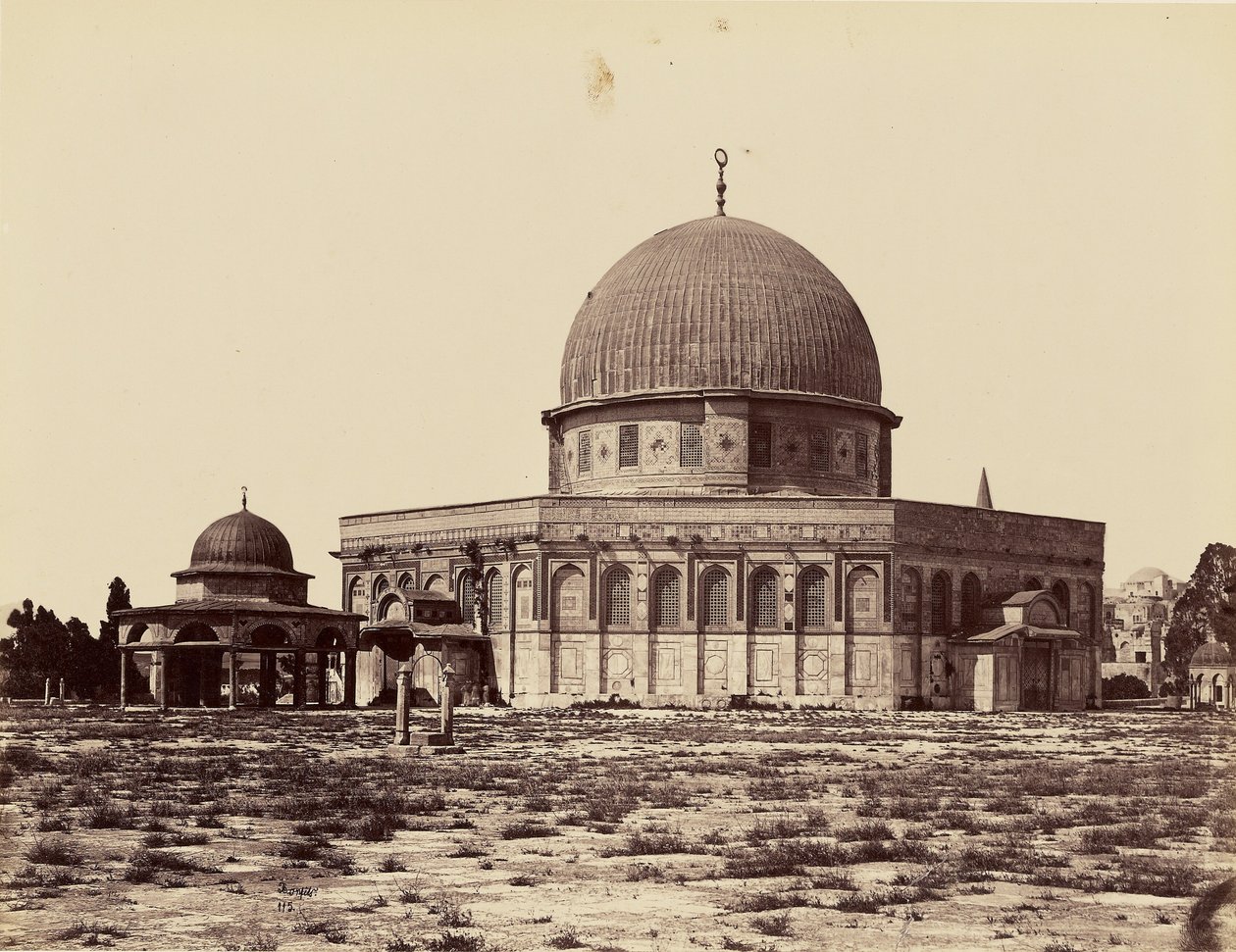 Omarin moskeija ja Daavidin tuomioistuin [Jerusalem] tekijältä Félix Bonfils