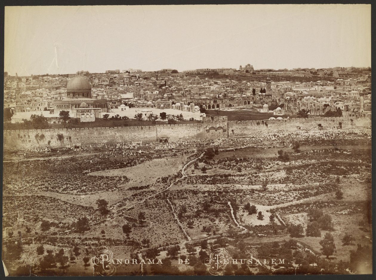 Jerusalemin panoraama tekijältä Félix Bonfils