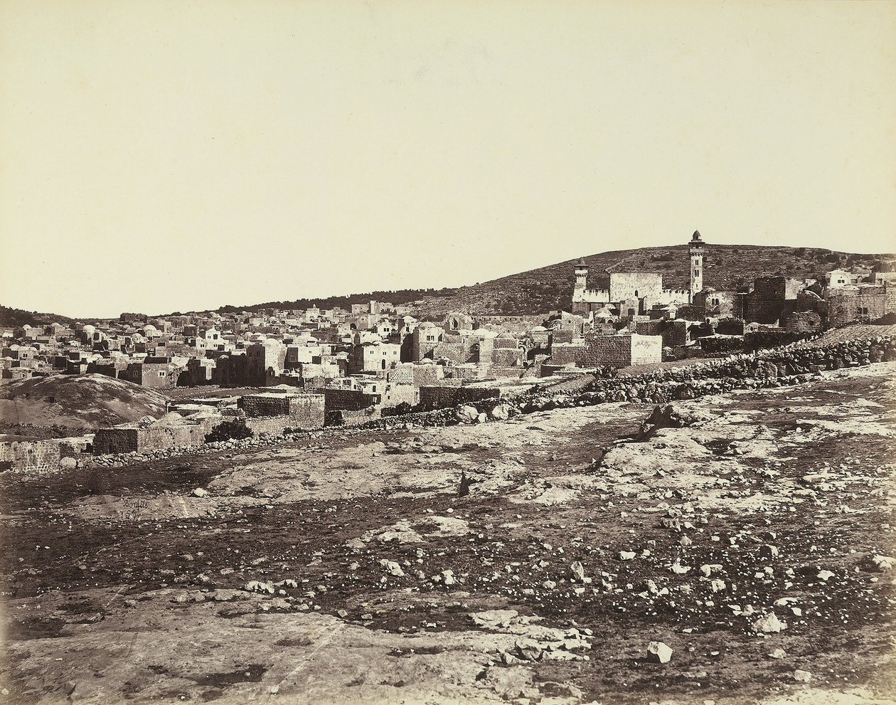 Panoraamanäkymä Hebroniin tekijältä Félix Bonfils