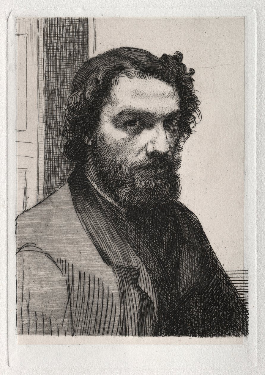 Alphonse Legros, 1861, painettu 1875. tekijältä Felix Bracquemond