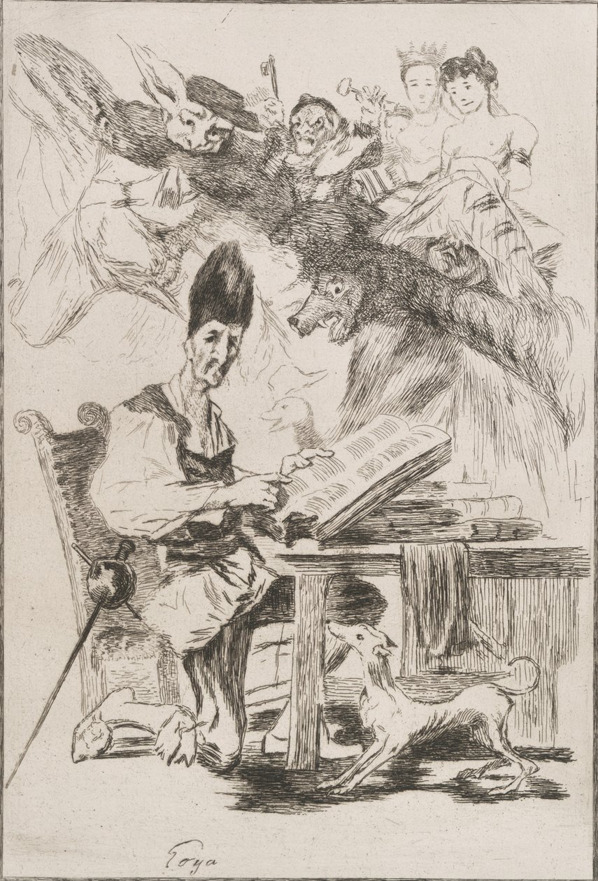Don Quijote, 1860 tekijältä Felix Bracquemond