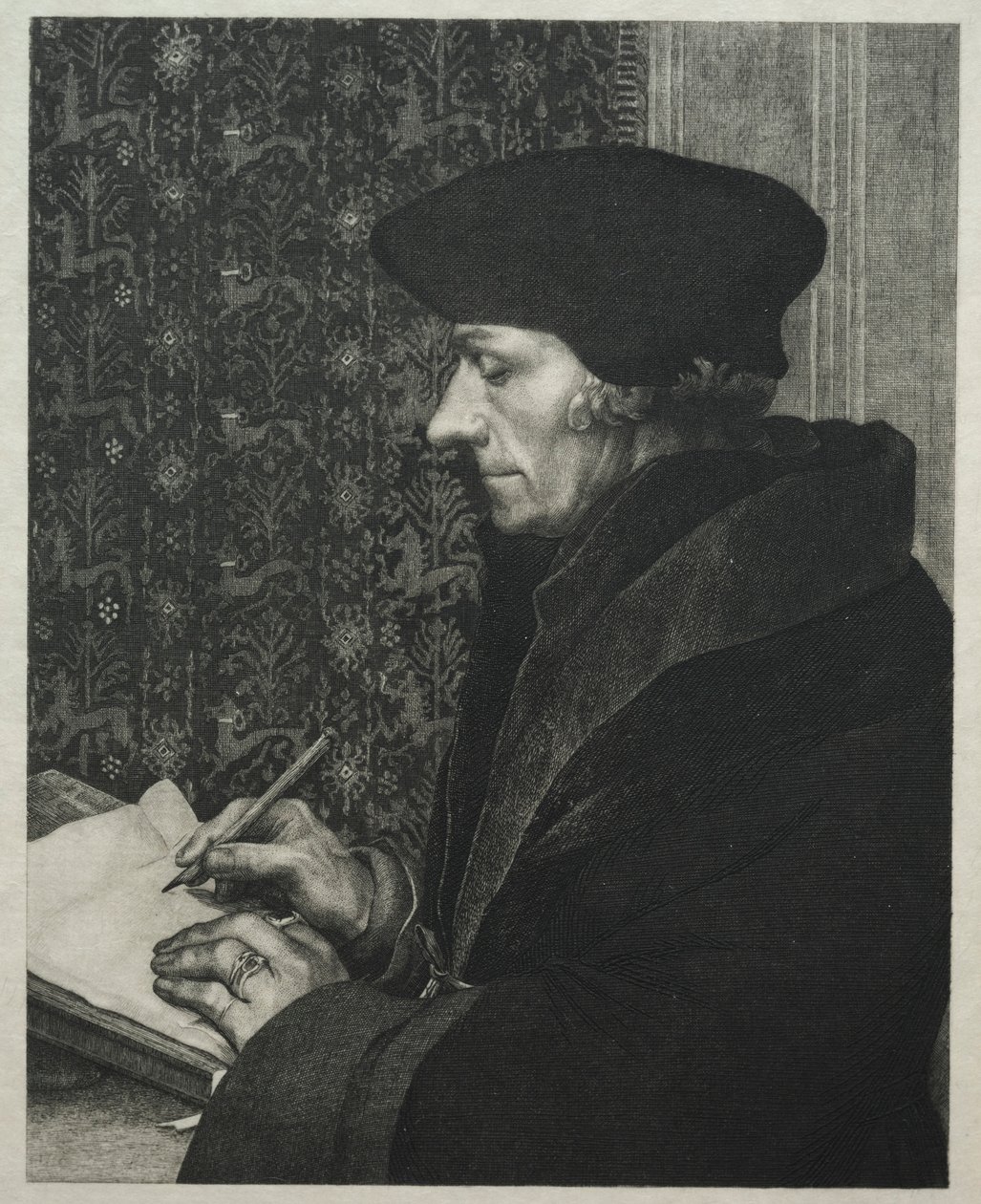 Erasmus, Holbeinin jälkeen, 1863. tekijältä Felix Bracquemond