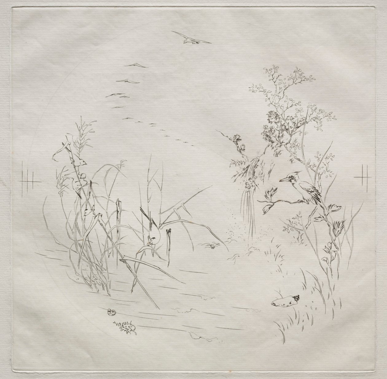 Parisian Service Haviland-palvelu: Rauhallinen no. 3, 1875. tekijältä Felix Bracquemond